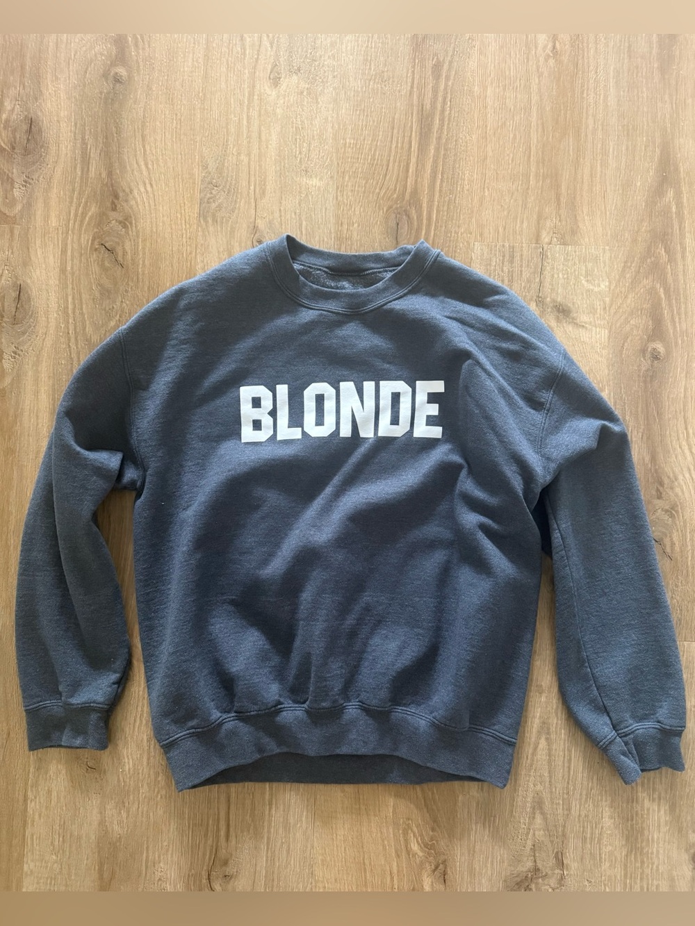 BLONDE Graphic Crewneck Sweatshirt - Charcoal with White Logo